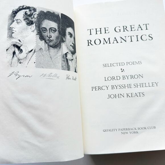 The Great Romantics Selected Poems by Lord Byron Percy Bysshe Shelley John Keats - Picture 6 of 7